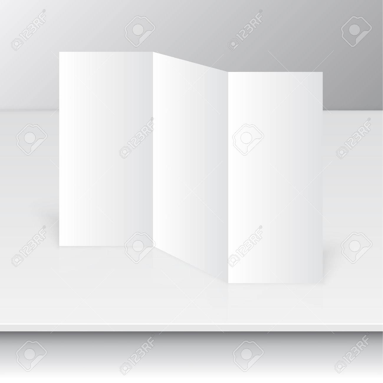 blank tri fold brochure