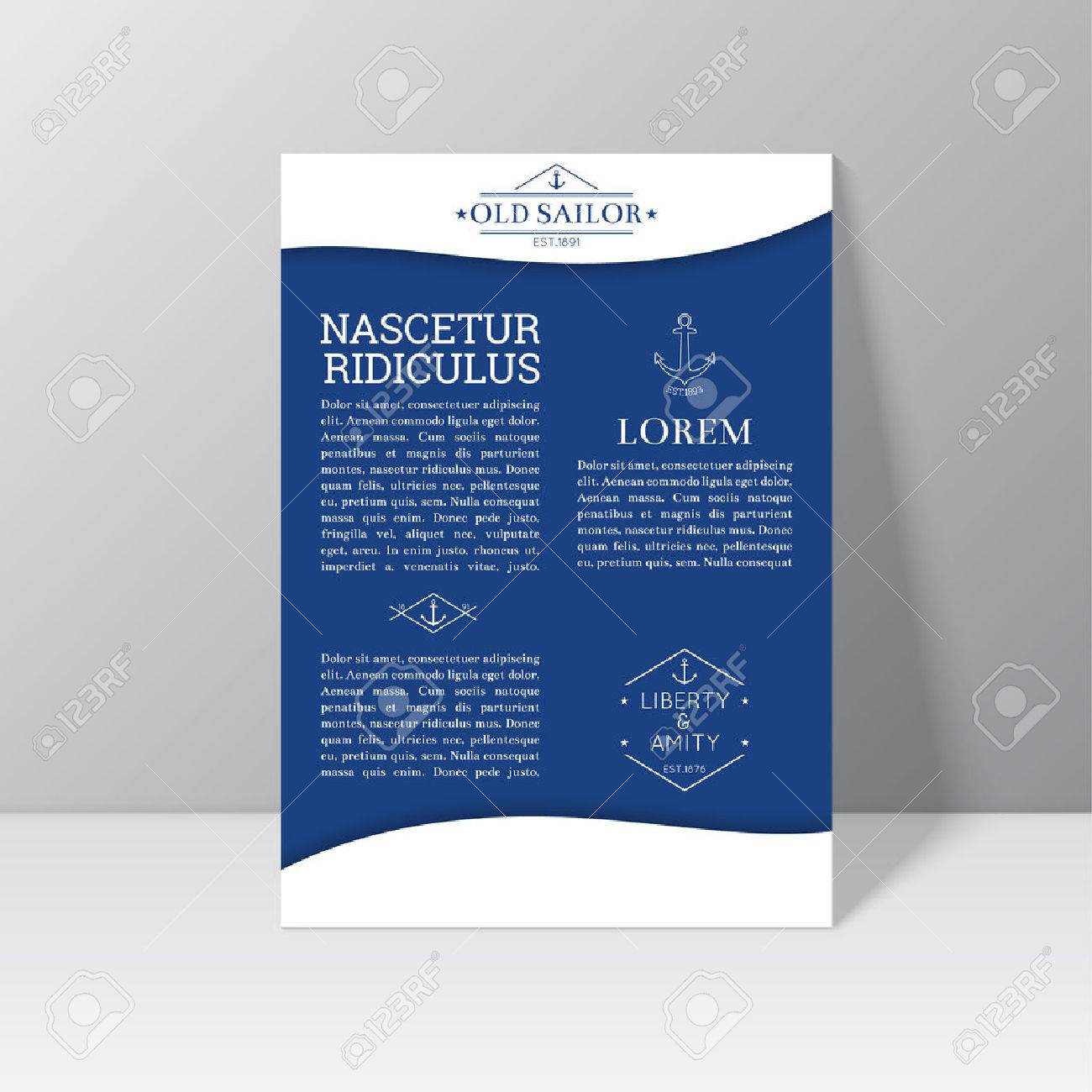 vector brochure template icons and different elements flyer