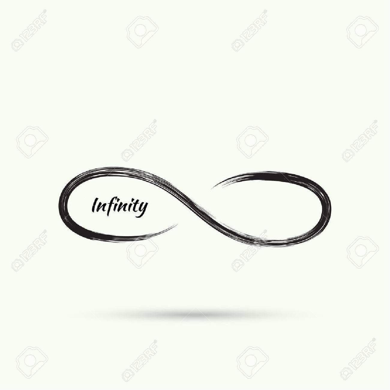 hand drawn scribble infinity sign emblem endless the concept