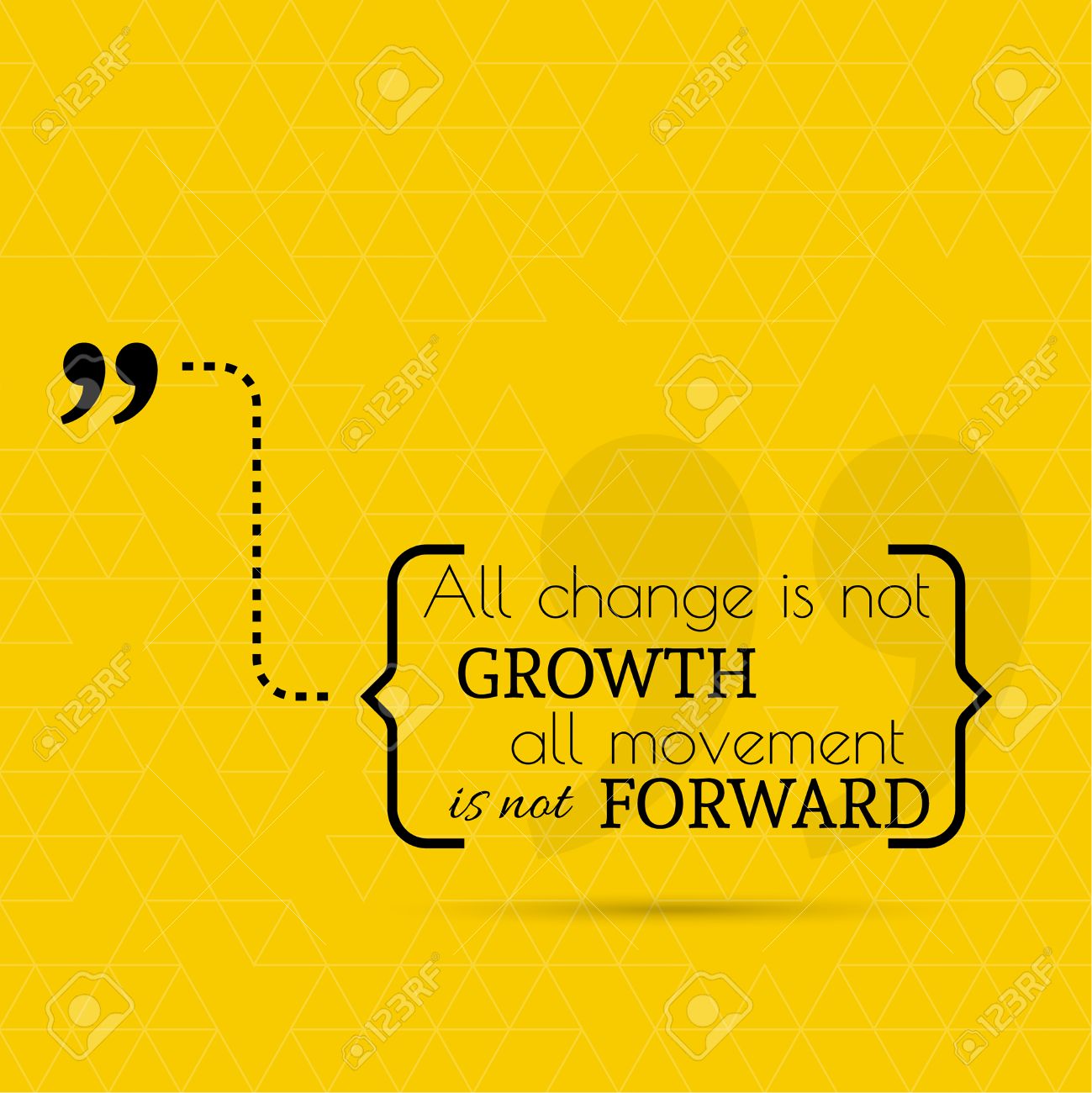 Inspirational Quote All Change Is Not Growth All Movement Is