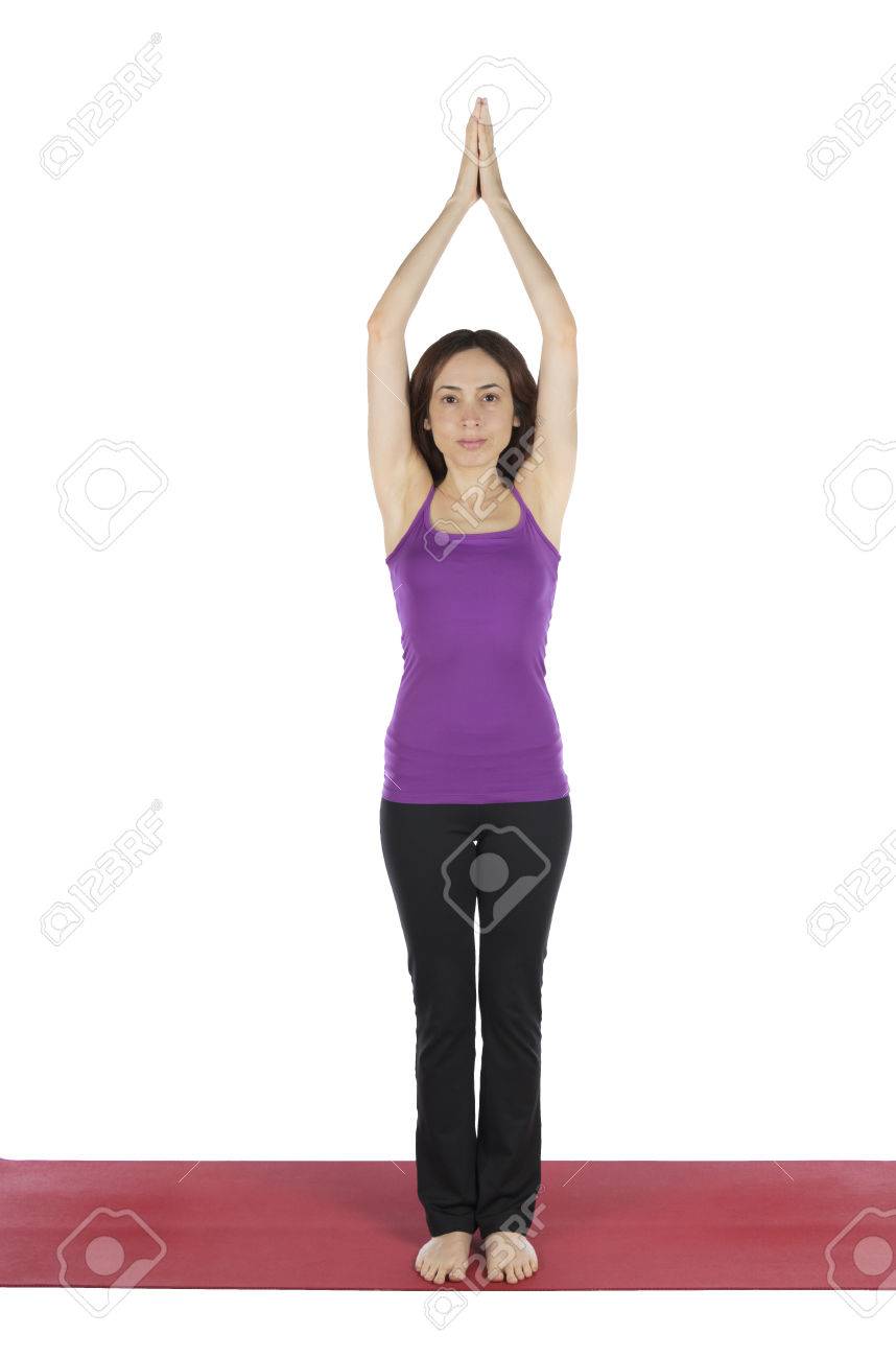 young woman is doing