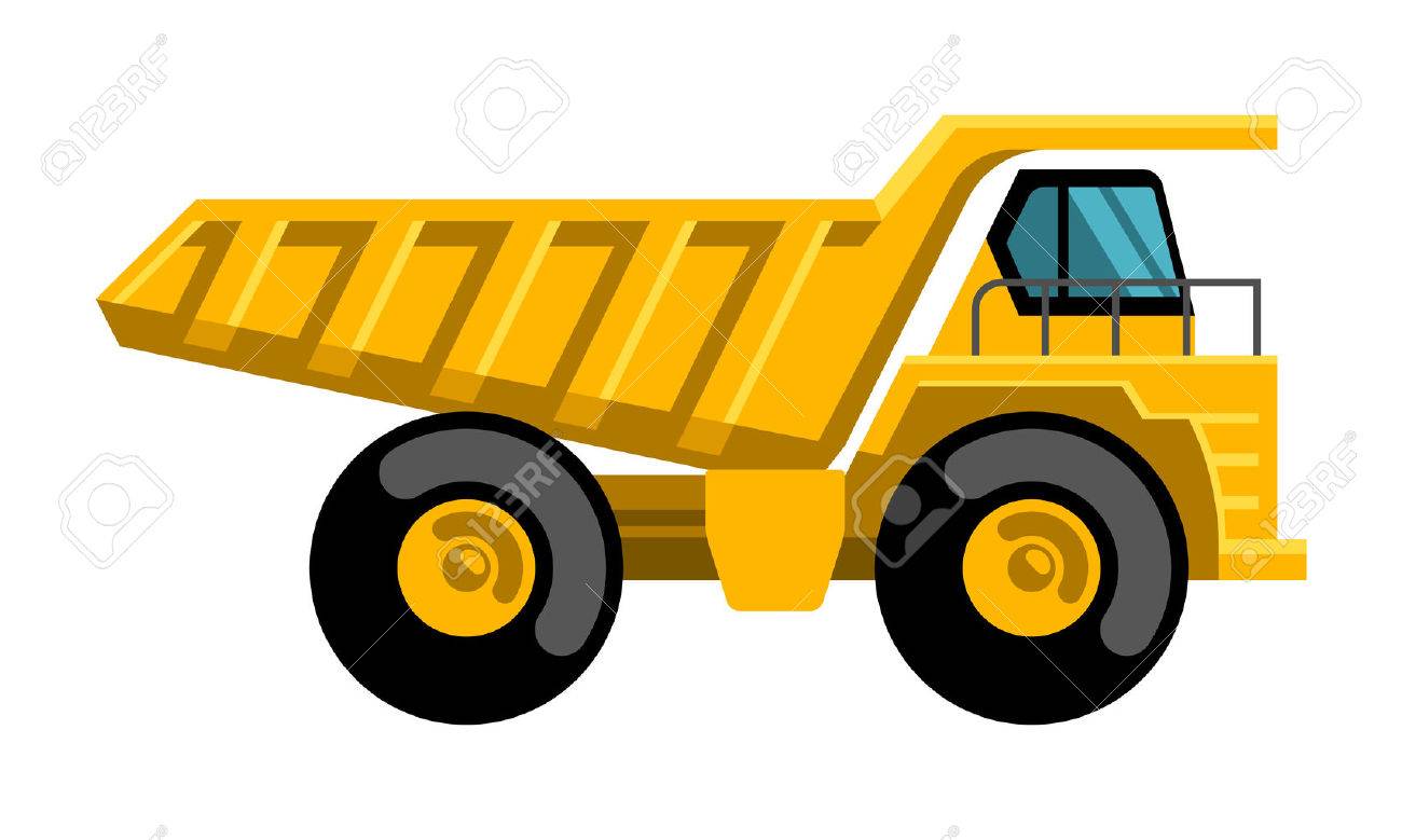 Mining dump truck tipper big heavy yellow car flat design vector icon - 37604994 Mining dump truck tipper big heavy yellow car flat design vector icon - 37604994