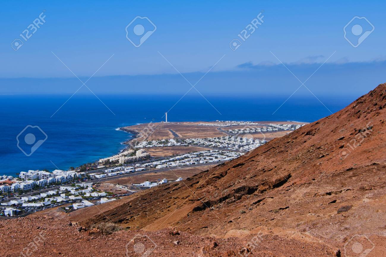 View From The Red Mountain Called Montana Roja To The Lighthouse