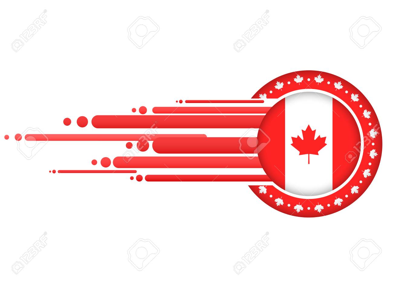 canadian flag theme patriotic banner royalty free cliparts vectors