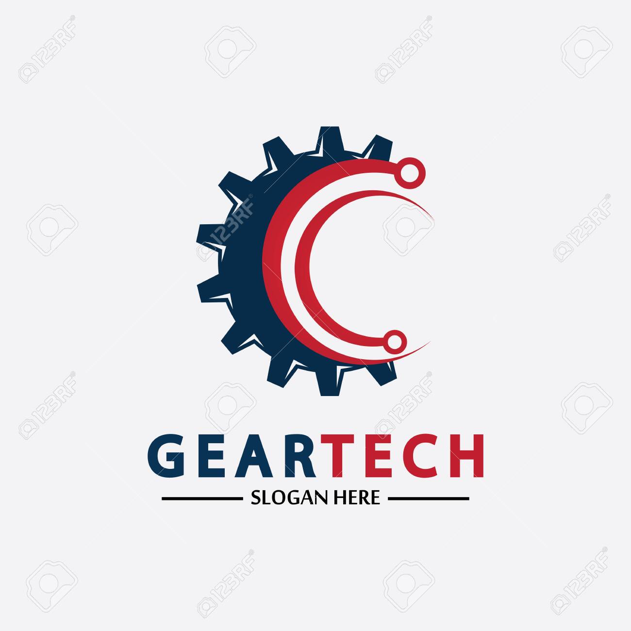 Tech Gear Logo Vector Design Template Technology Logo Template Royalty Free Cliparts Vectors And Stock Illustration Image
