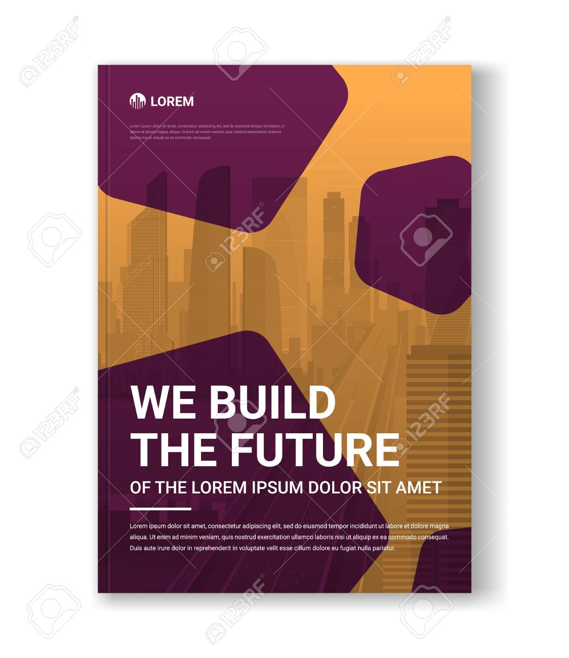 brochure cover design for investment real estate or construction construction company brochure