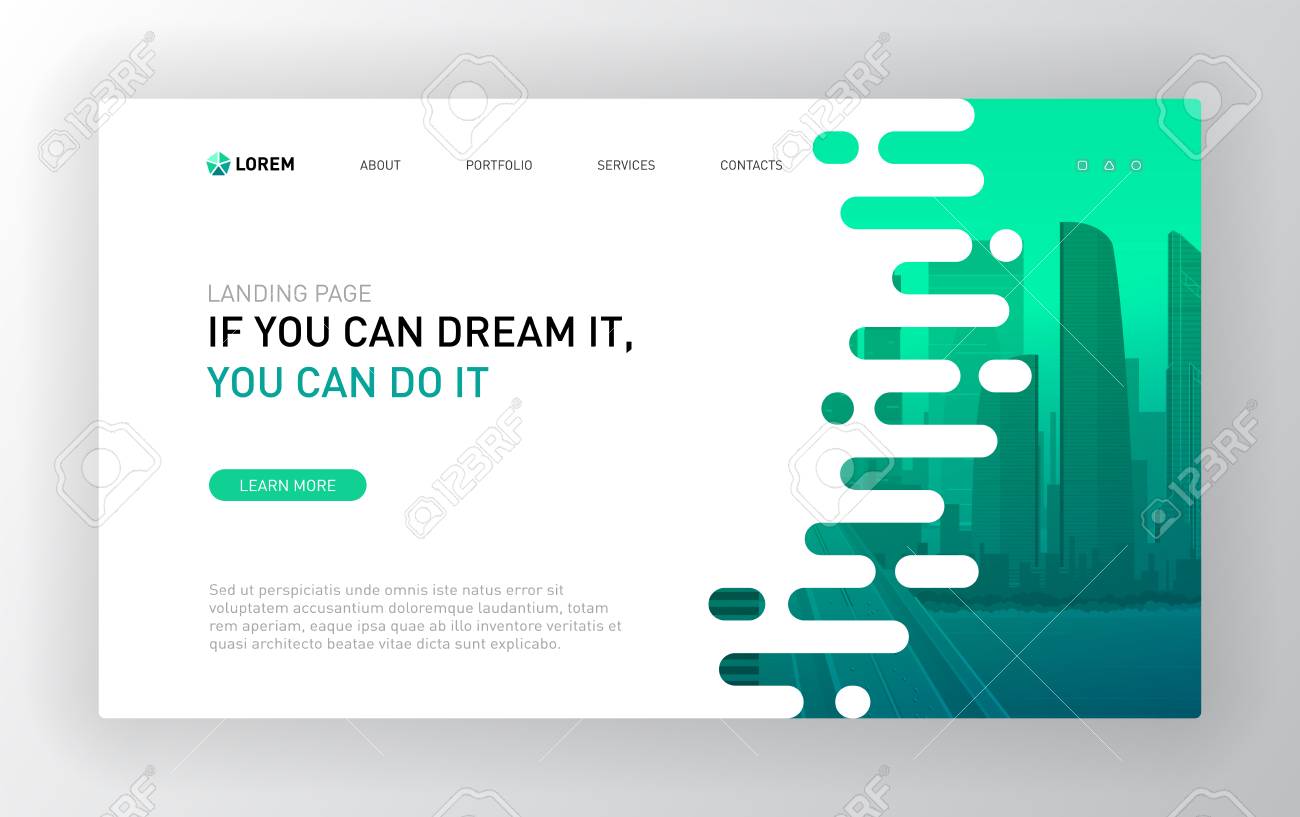 landing page template for business modern web page design concept landing page templates