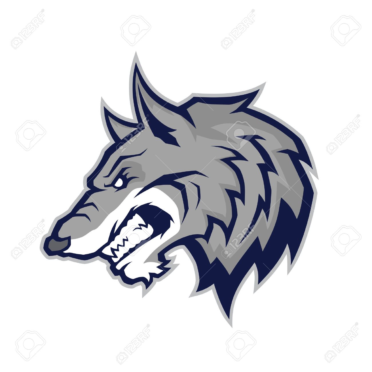 loup tete mascotte clip art libres de droits vecteurs et illustration image 56583491 loup tete mascotte