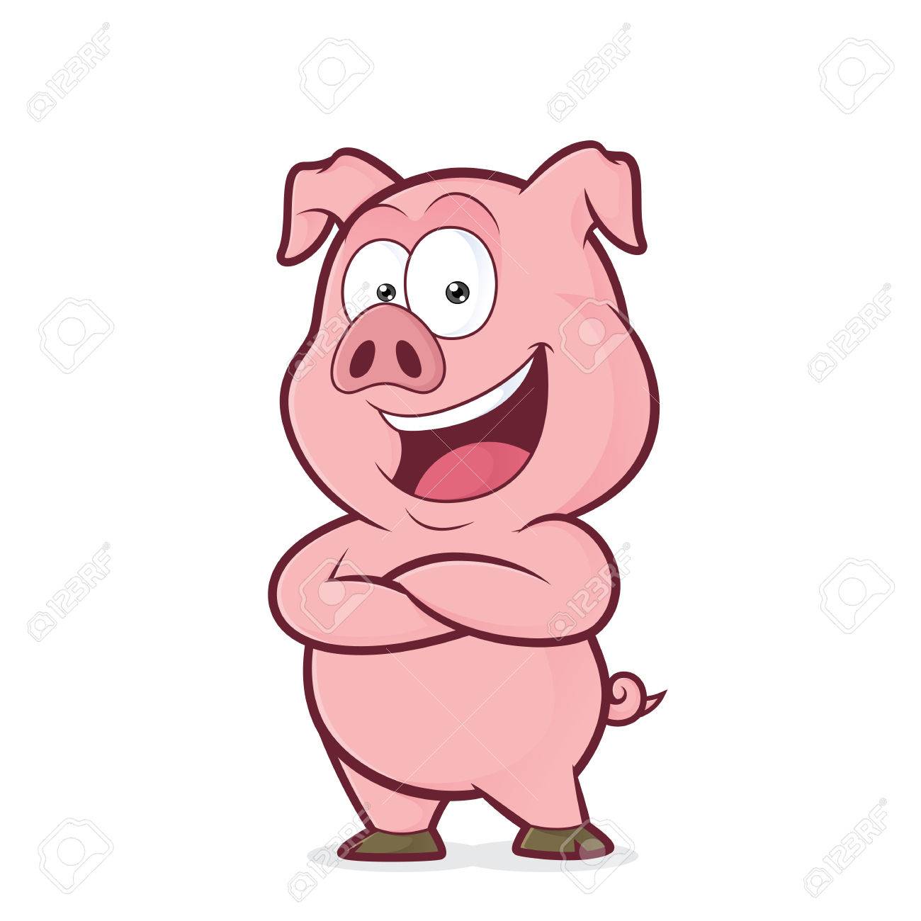 豚の手を組んで のイラスト素材 ベクタ Image