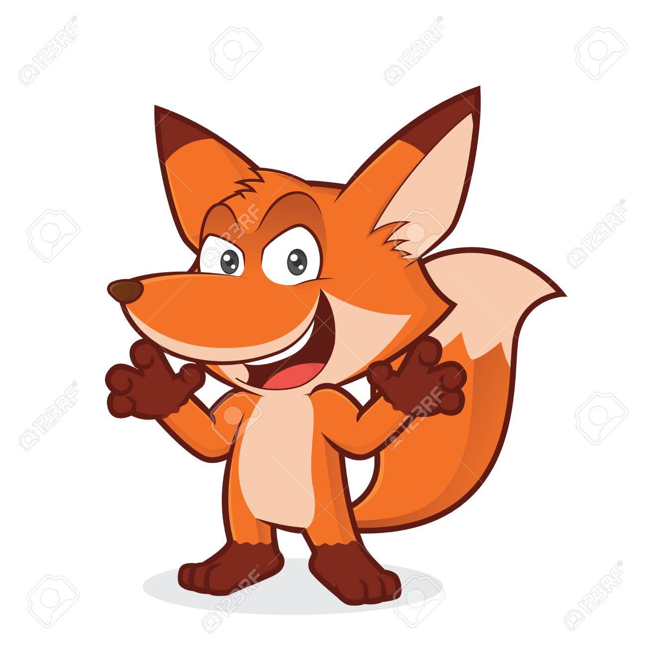 sneaky fox vector illustration