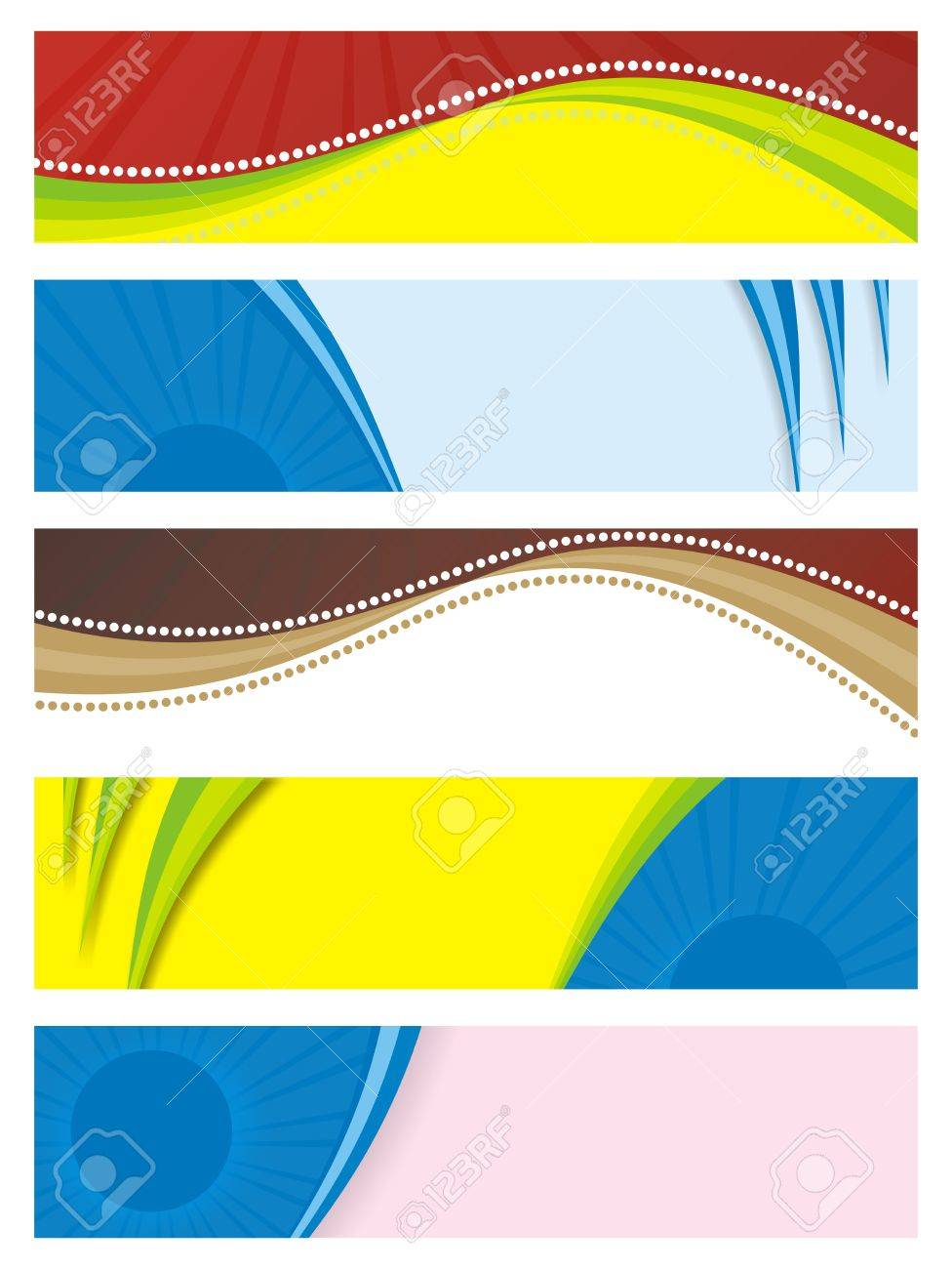 Più banner web in diversi colori per vari tipi di utilizzo. foto ... Tipi di colori