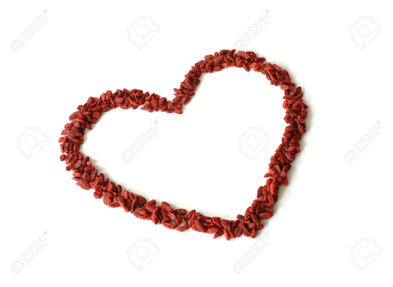 goji berries shaped into