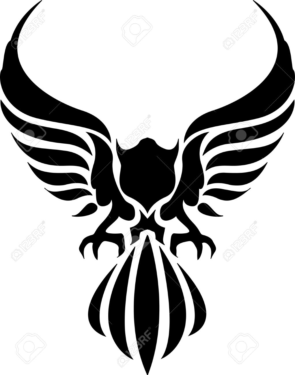 Tribal Tattoo Of An Eagle Body Royalty Free SVG, Cliparts, Vectors, and  Stock Illustration. Image 14474292., image size:1022x1300