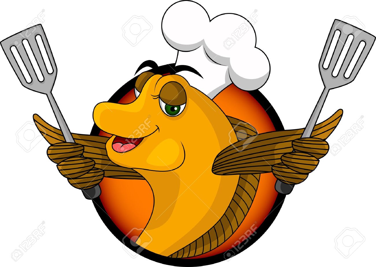 Funny Cartoon Cook Fish Royalty Free SVG, Cliparts, Vectors, and Stock  Illustration. Image 15280912., image size:1300x925