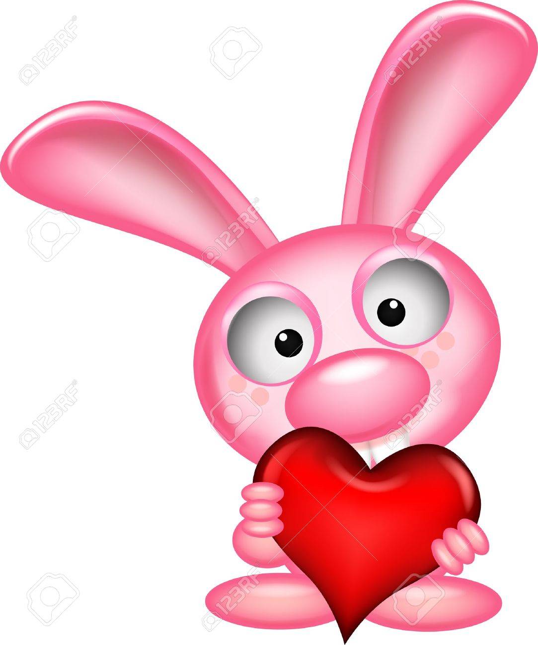Beau Lapin Detient Coeur D Amour Clip Art Libres De Droits Svg Vecteurs Et Illustration Image