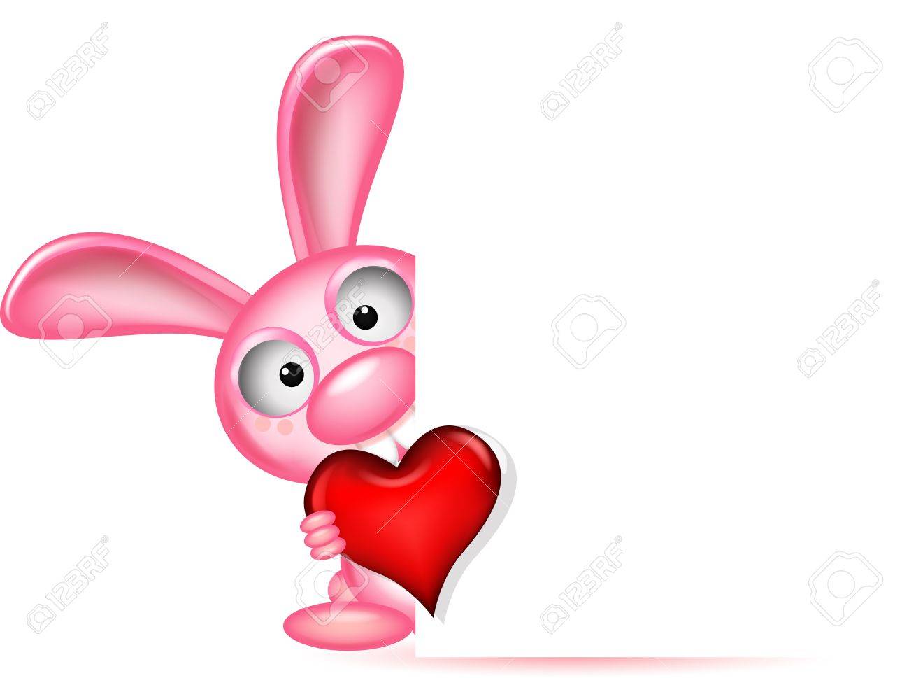 Beau Lapin Detient Coeur D Amour Clip Art Libres De Droits Svg Vecteurs Et Illustration Image