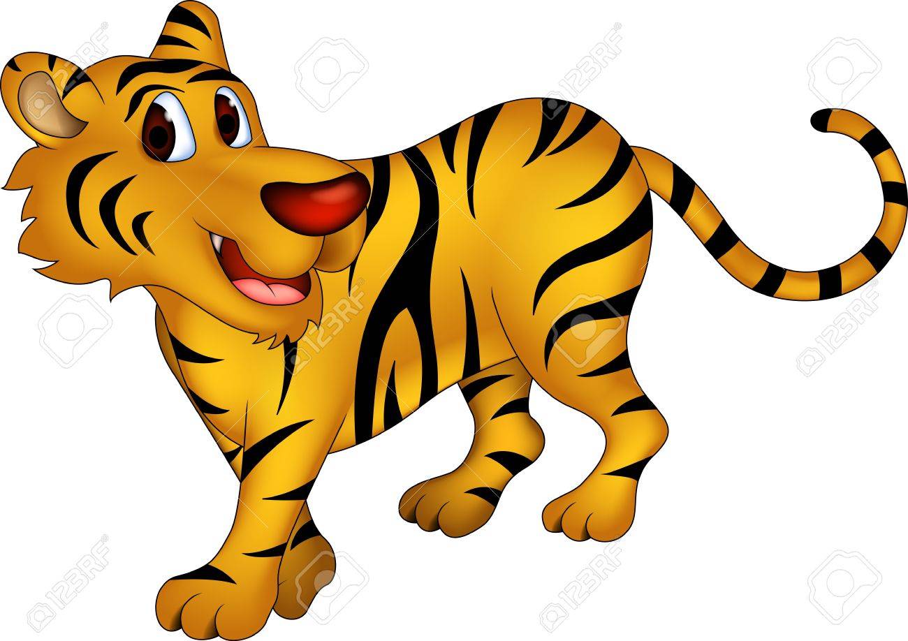 かわいい虎漫画 のイラスト素材 ベクタ Image