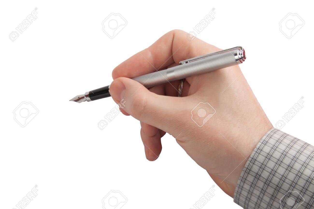 La Personne Qui Ecrit Avec Le Stylo D Encre Banque D Images Et Photos Libres De Droits Image