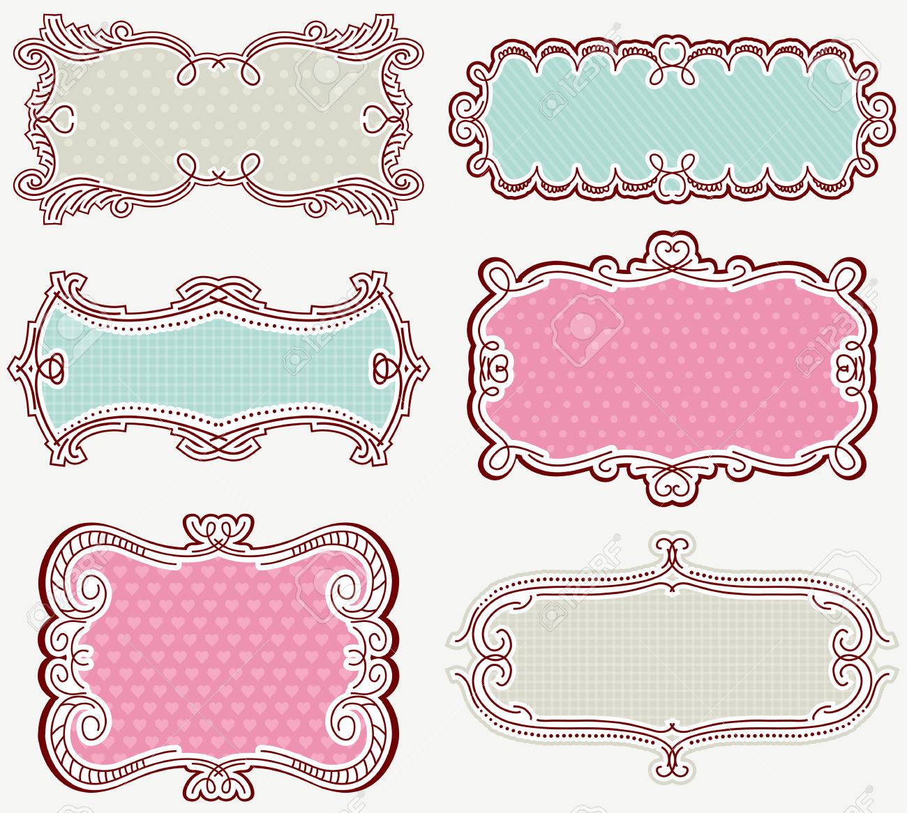 decorative labels suitable for design royalty free cliparts vectors