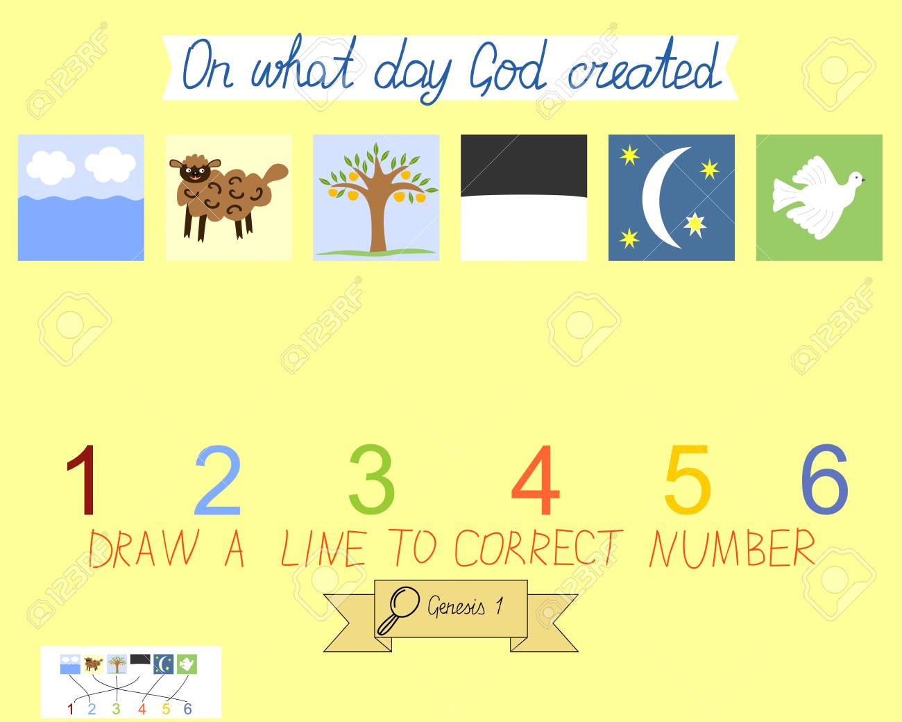 Task For Children How To Place Days Of Creation Book Of Genesis Creation Of Task For Children How To Place Days Of Creation Book Of Genesis Creation Of