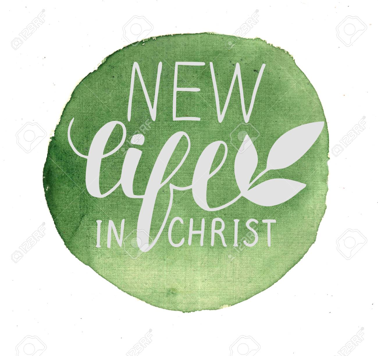 Hand Lettering New Life In Christ Performed In A Circle Biblical - 