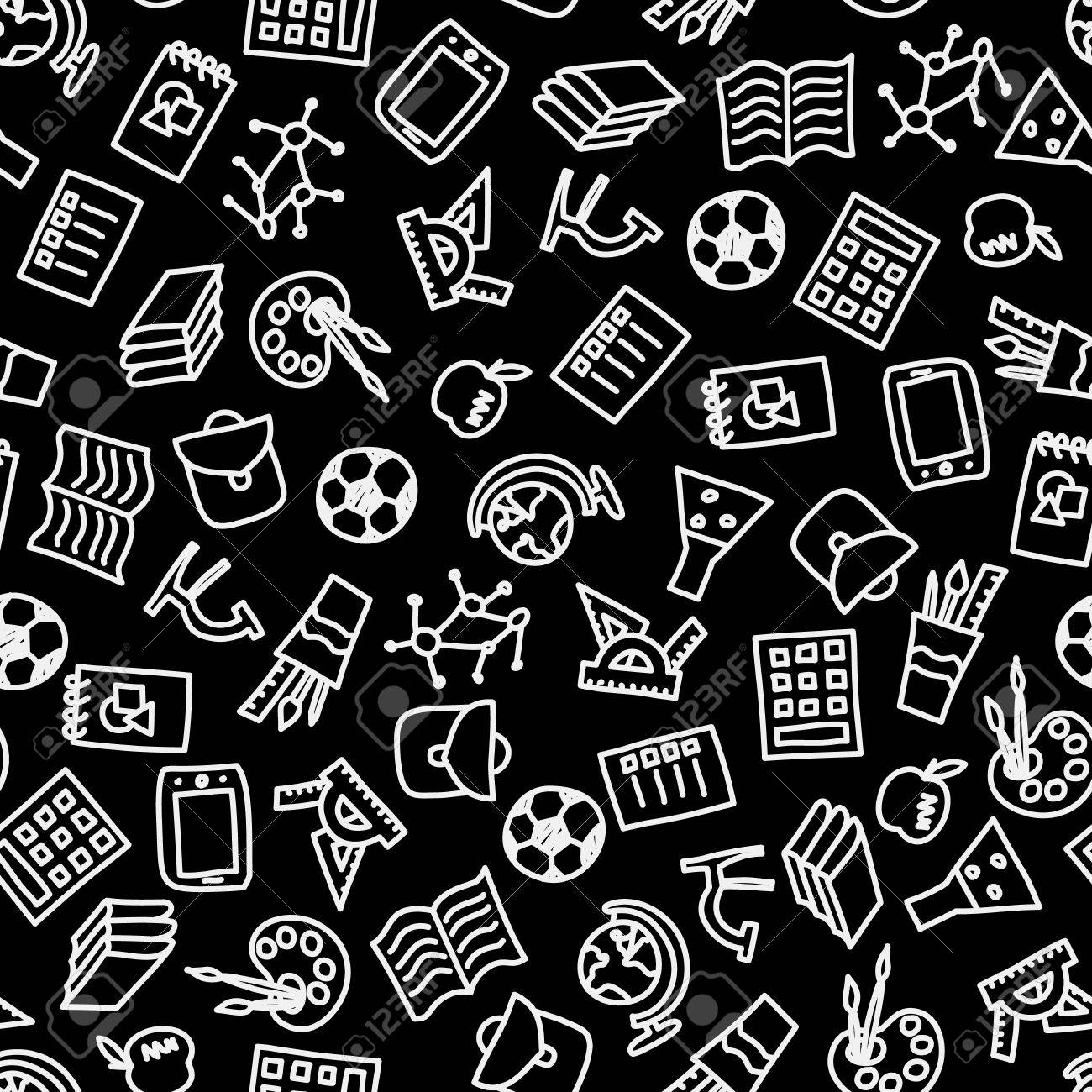 かわいいシームレスな学校の背景 ベクトル イラスト のイラスト素材 ベクタ Image