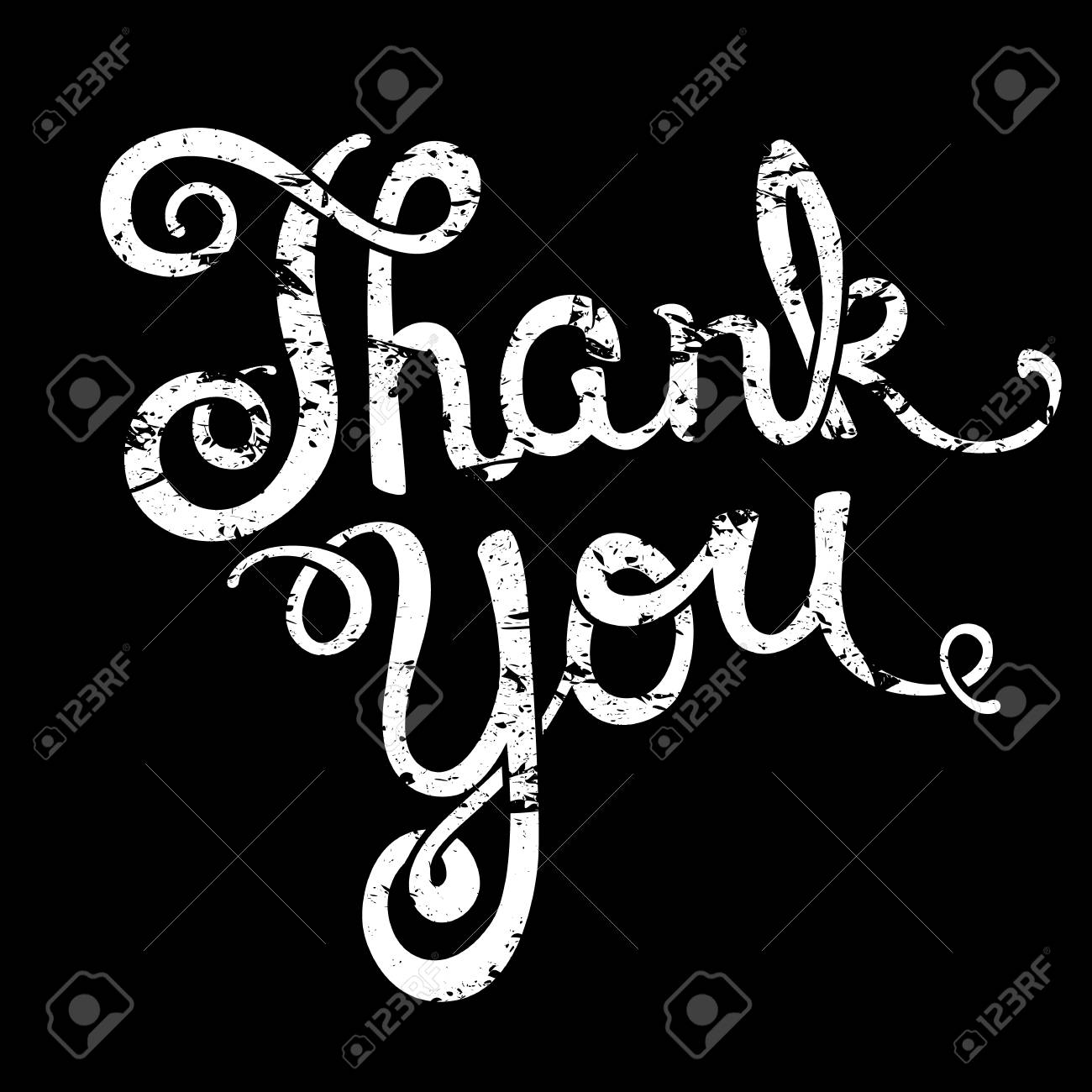 ありがとうございます 手書きレタリング Ower 黒背景筆ペン ベクトル イラストのイラスト素材 ベクタ Image