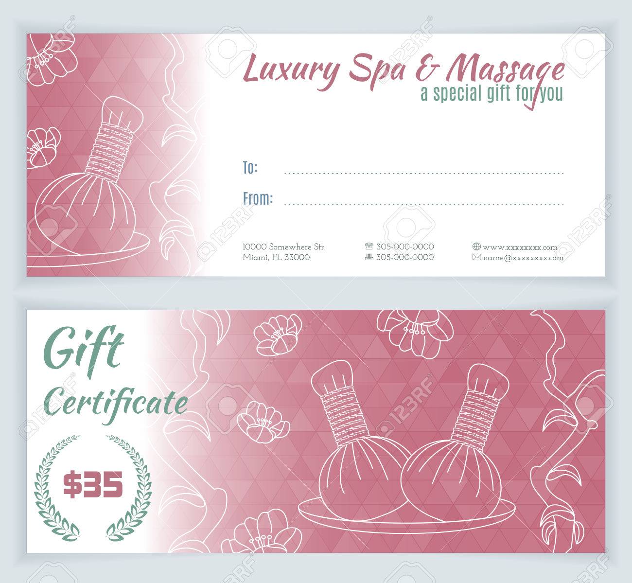 free spa gift certificate template