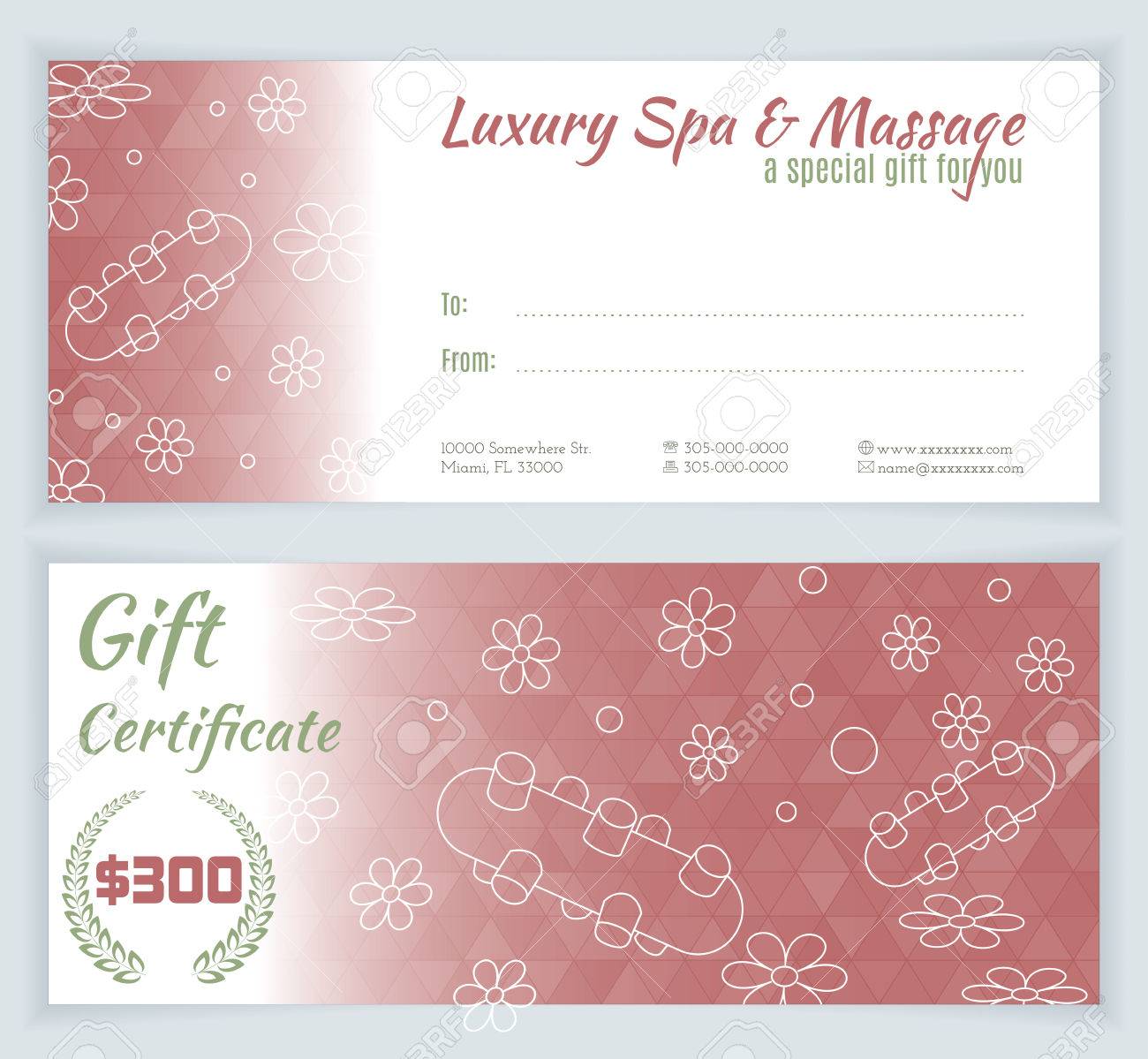 spa massage gift certificate template with hand drawn thai massage gift certificatetemplate