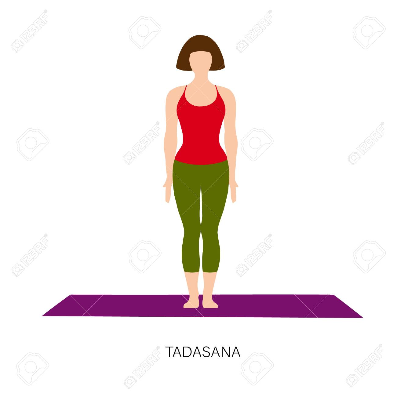 Mountain Pose Cartoon Mountain Pose Cartoon