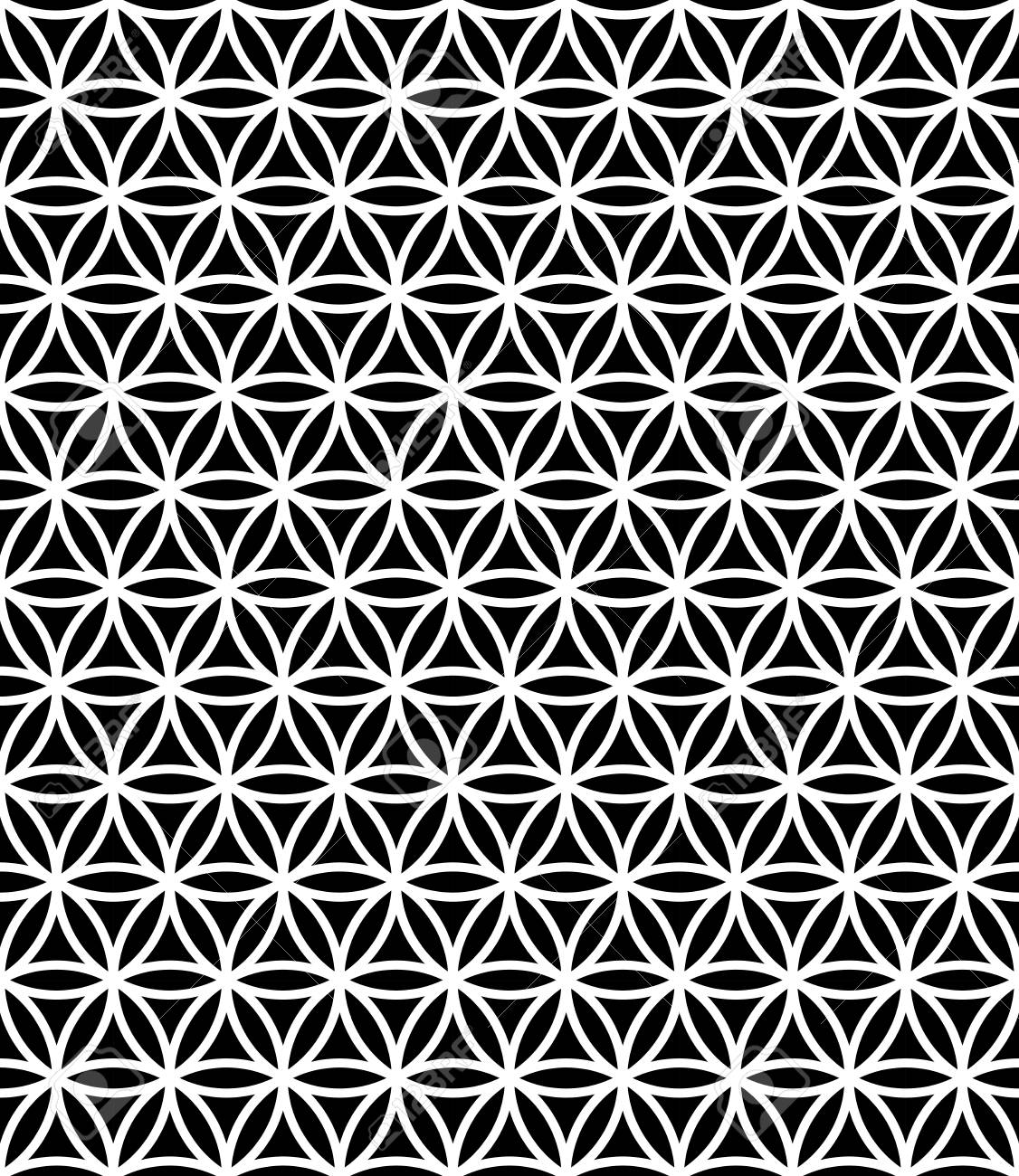 Vector Modern Seamless Sacred Geometry Pattern Flower Of Life, Black And  White Abstract Geometric Background, Subtle Pillow Print, Monochrome Retro  Texture, Hipster Fashion Design Royalty Free SVG, Cliparts, Vectors, and  Stock Illustration., image size:1126x1300