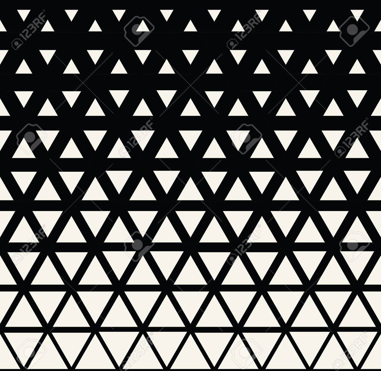 Conception Graphique Motif Geometrique Abstrait Triangle Tramee Noir Et Blanc Clip Art Libres De Droits Vecteurs Et Illustration Image
