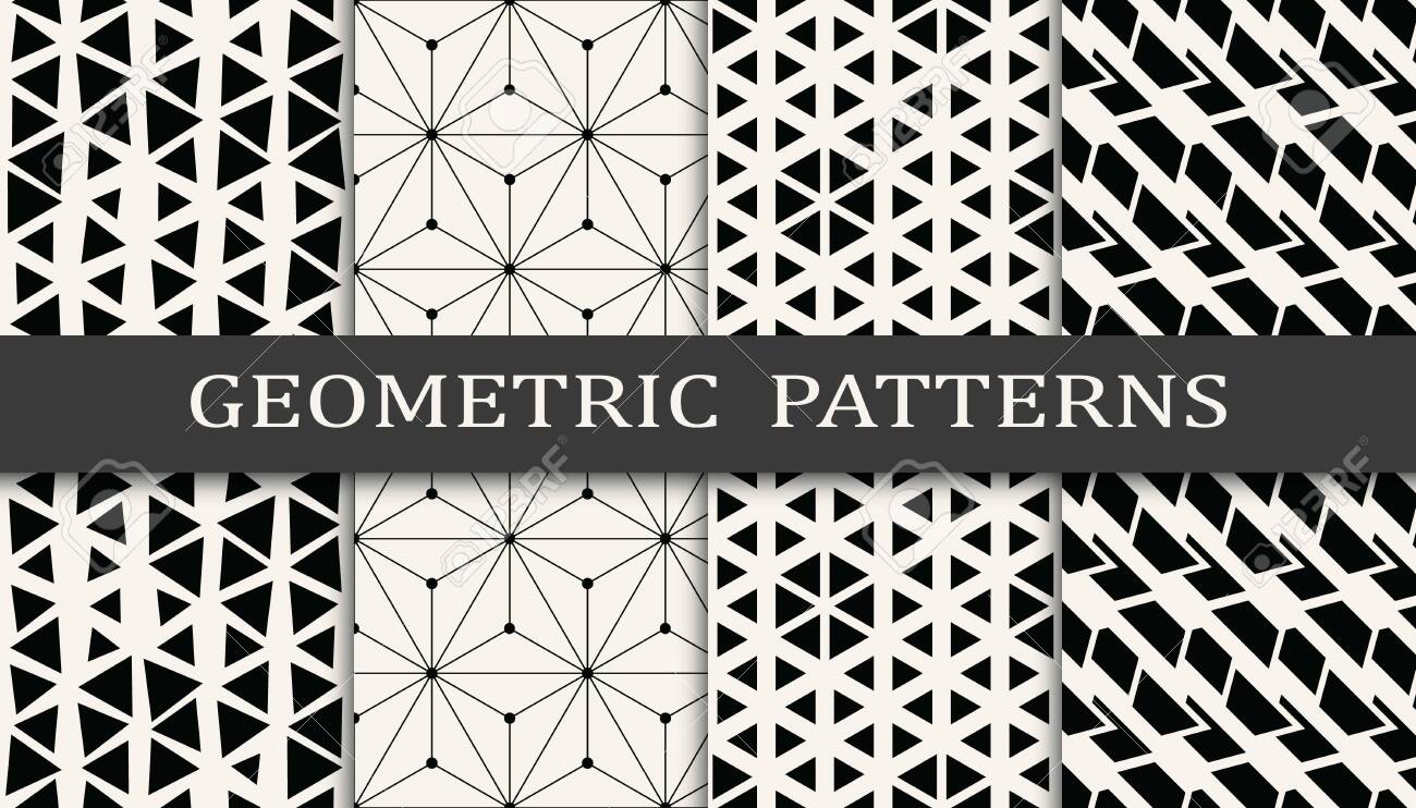 Set of geometric seamless patterns. Abstract memphis style graphic design pattern. Seamless memphis style pattern. - 152192107 Set of geometric seamless patterns. Abstract memphis style graphic design pattern. Seamless memphis style pattern. - 152192107