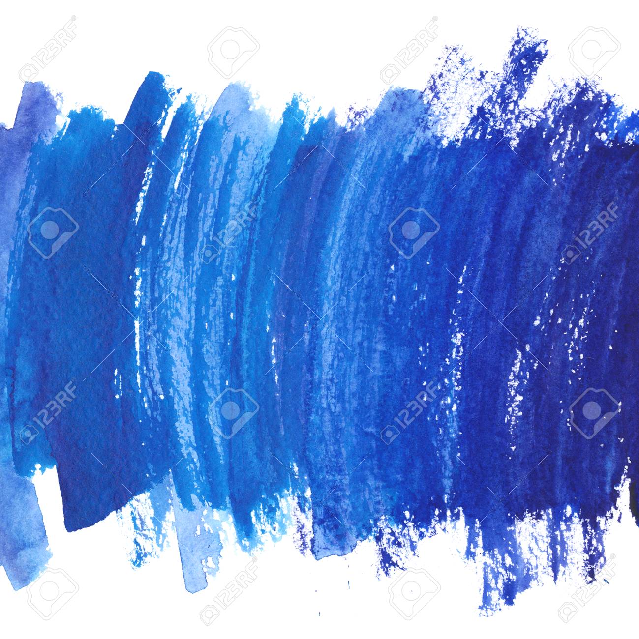 Navy Blue Indigo Watercolor Texture Background With Dry Brush