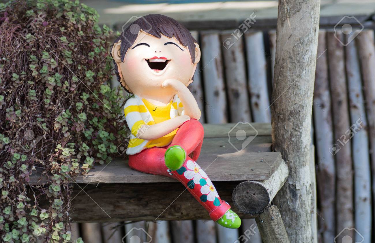 粘土人形少年笑う の写真素材 画像素材 Image