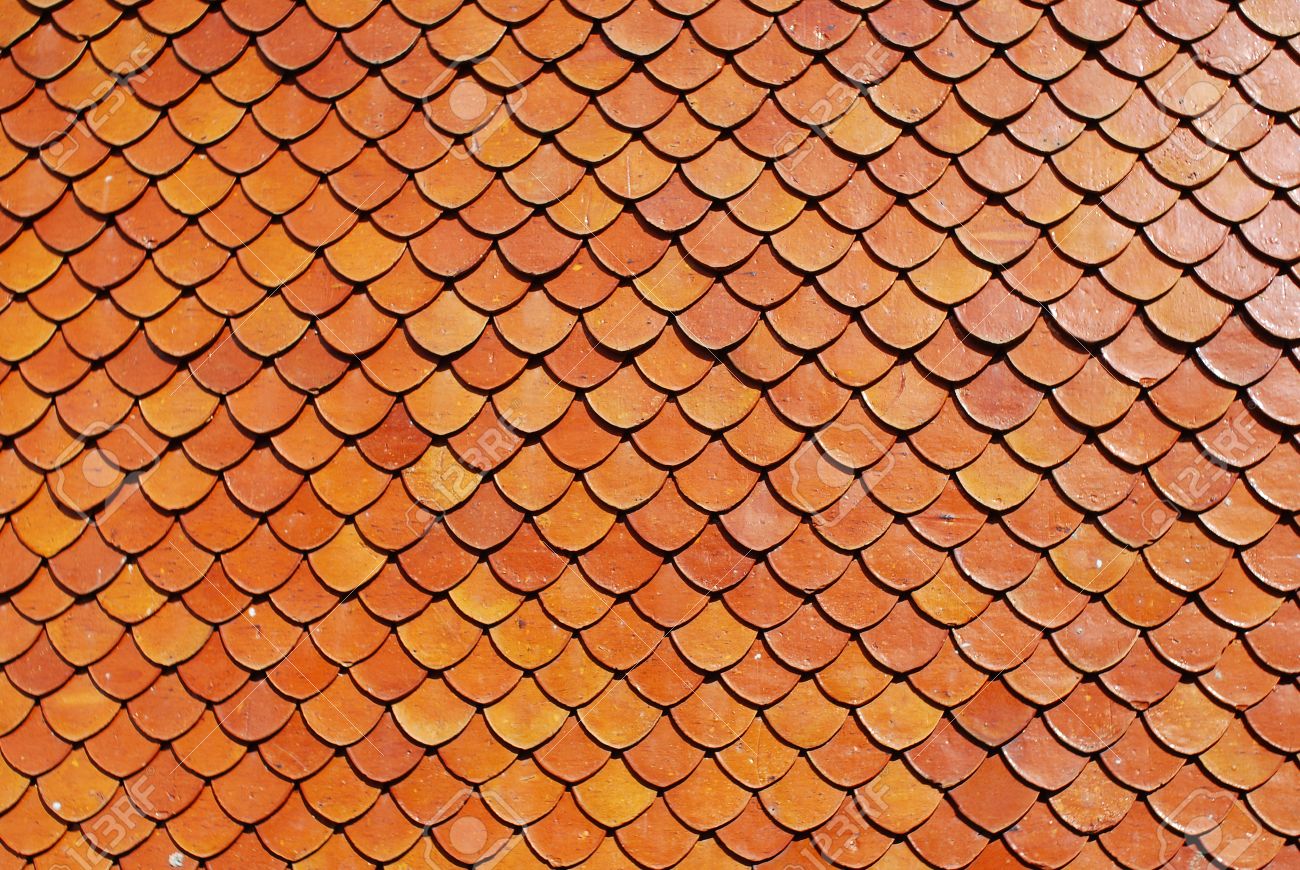 屋根瓦 赤煉瓦色の背景 の写真素材 画像素材 Image