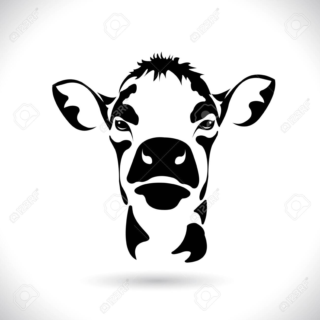 Vector of picture cow head design ,logo design,Farm Animals,Black and white picture,Line animal,on the white background. - 144758459 Vector of picture cow head design ,logo design,Farm Animals,Black and white picture,Line animal,on the white background. - 144758459