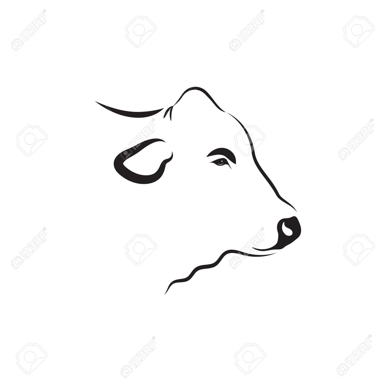 Vector Of Cow Head On A White Background. Mammal. Animals. Cow Head Logos  Or Icons. Easy Editable Layered Vector Illustration. For Beef Farms Or  Dairy Farms. Royalty Free SVG, Cliparts, Vectors, and, image size:1300x1300