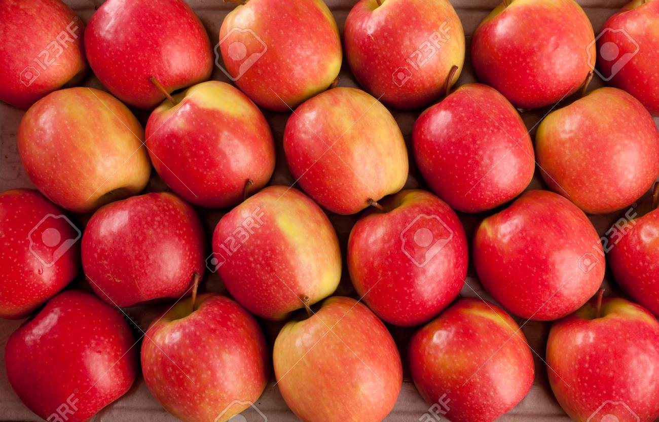 赤いリンゴの自然の壁紙 の写真素材 画像素材 Image