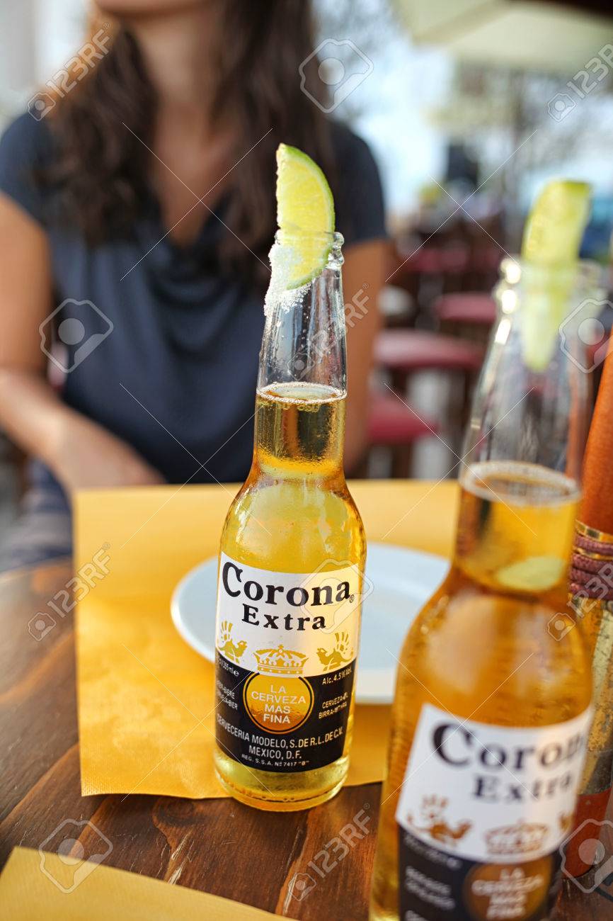 gallipoli italy august 13 2014 drink at the bar with corona