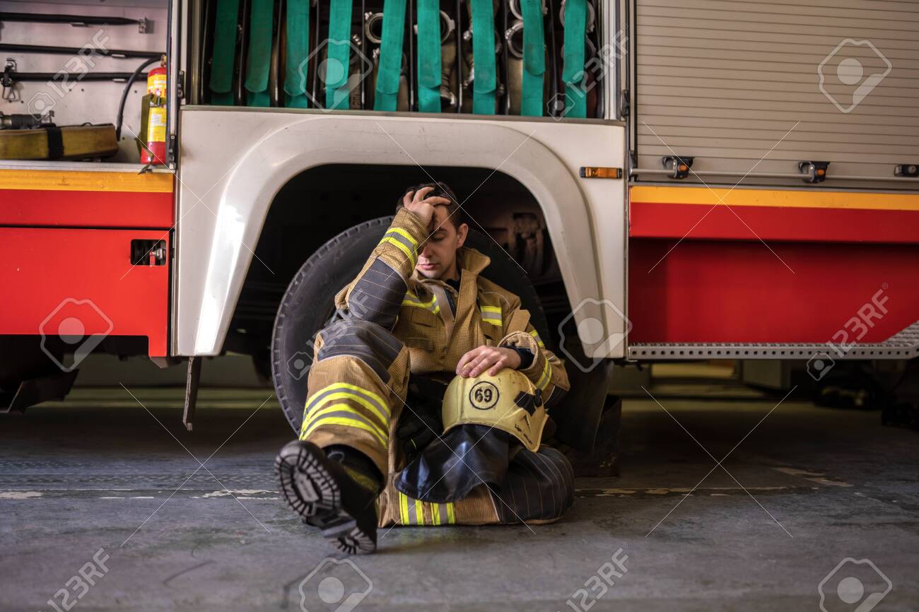 sit on fire truck