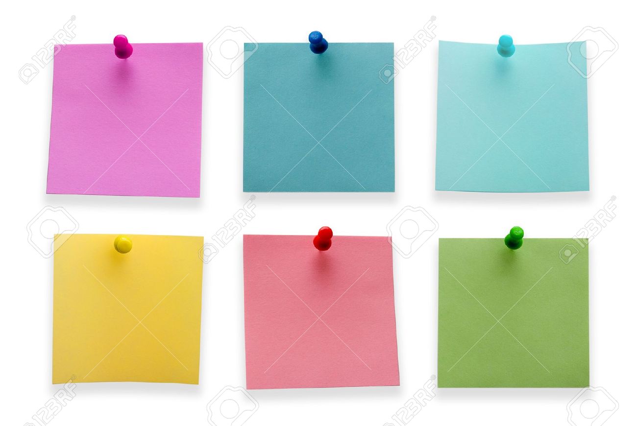 A Different Color Post It Notes With Spins Isolated On White Background Studio Light Banco De Imagens Royalty Free Ilustracoes Imagens E Banco De Imagens Image