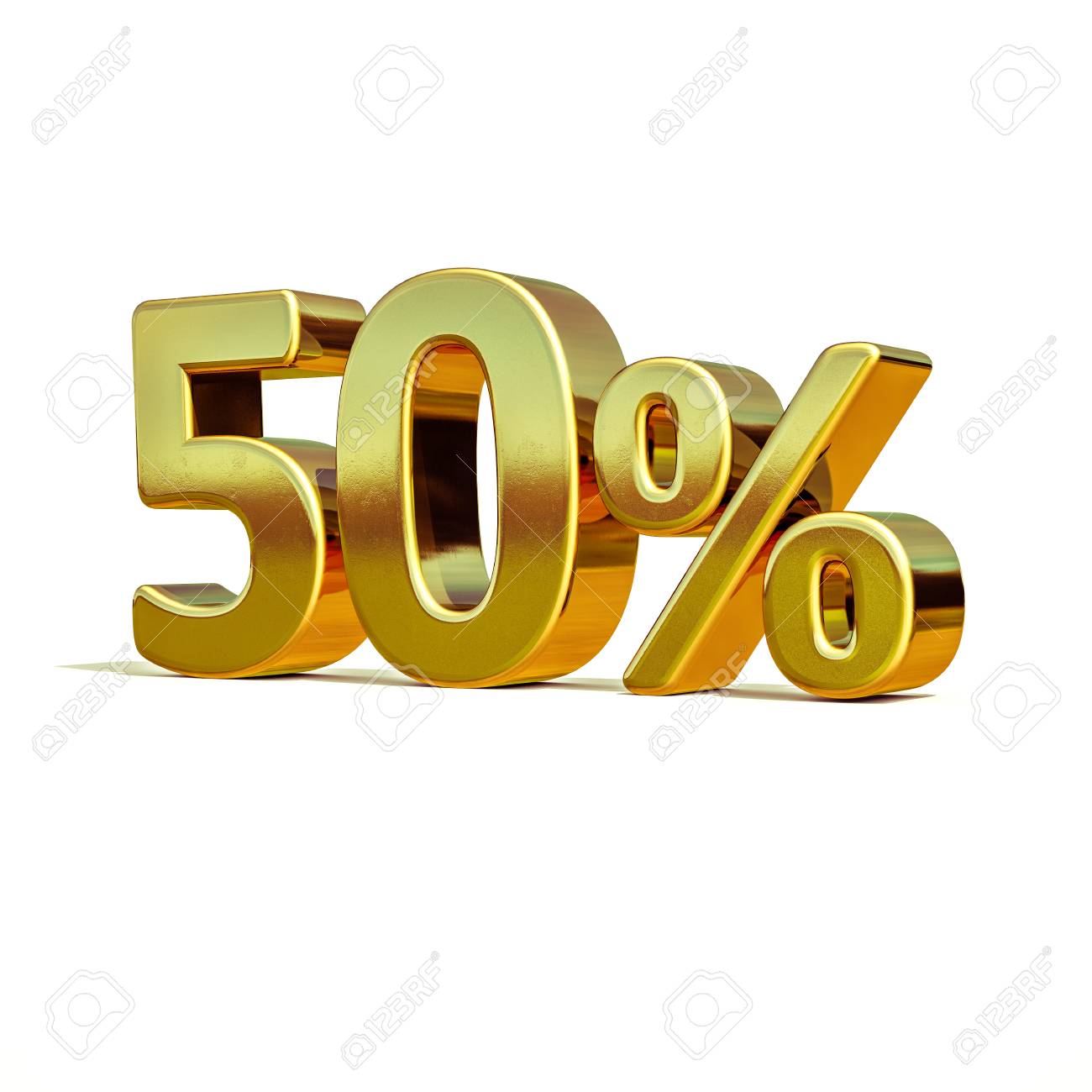 3d render gold 50