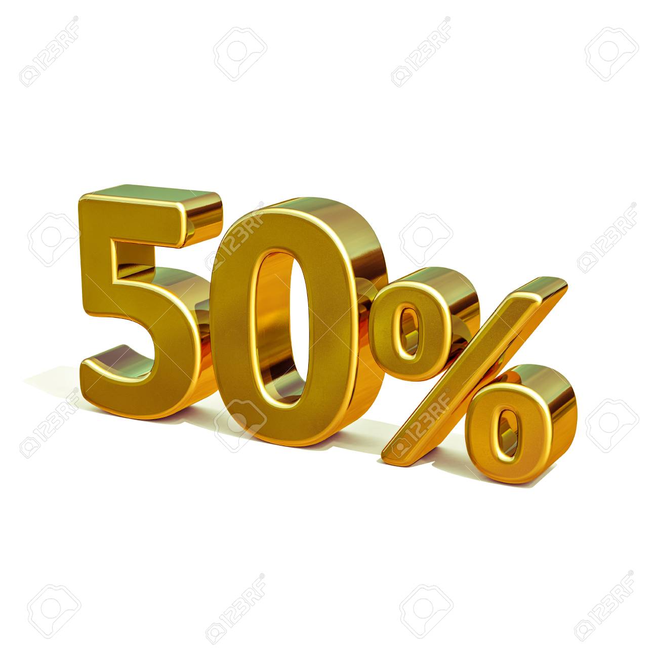 3d render gold 50