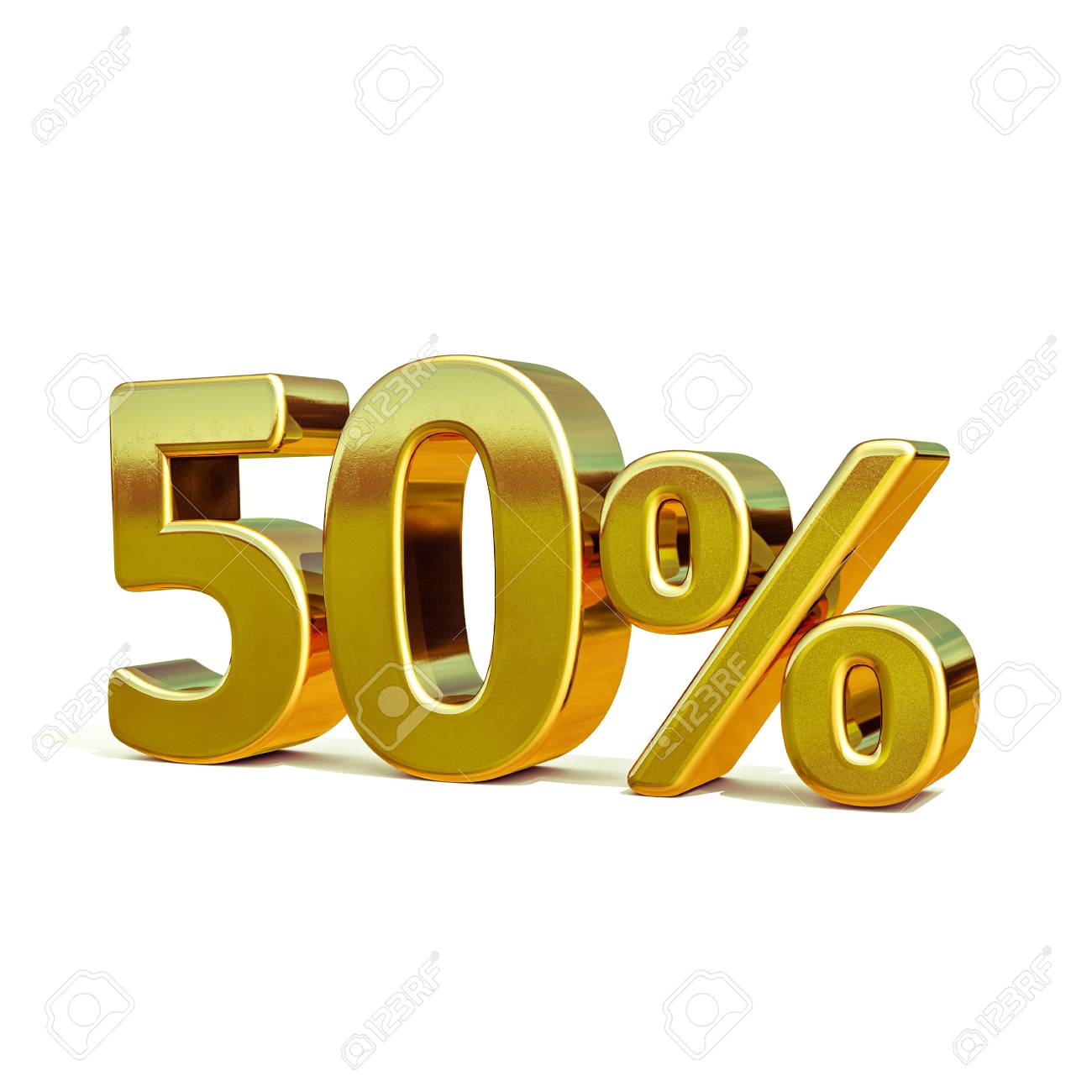 3d render gold 50