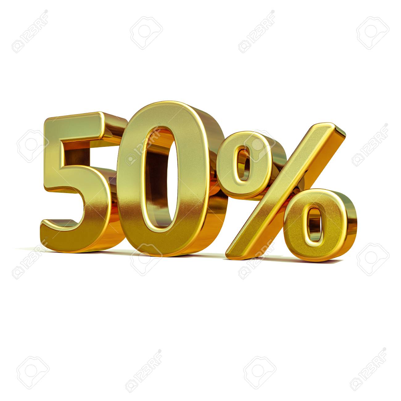 3d render gold 50