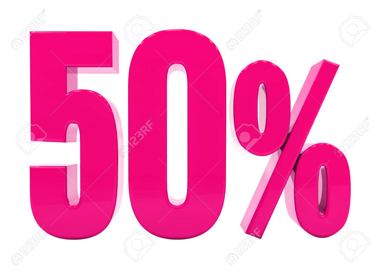 3d illustration pink 50