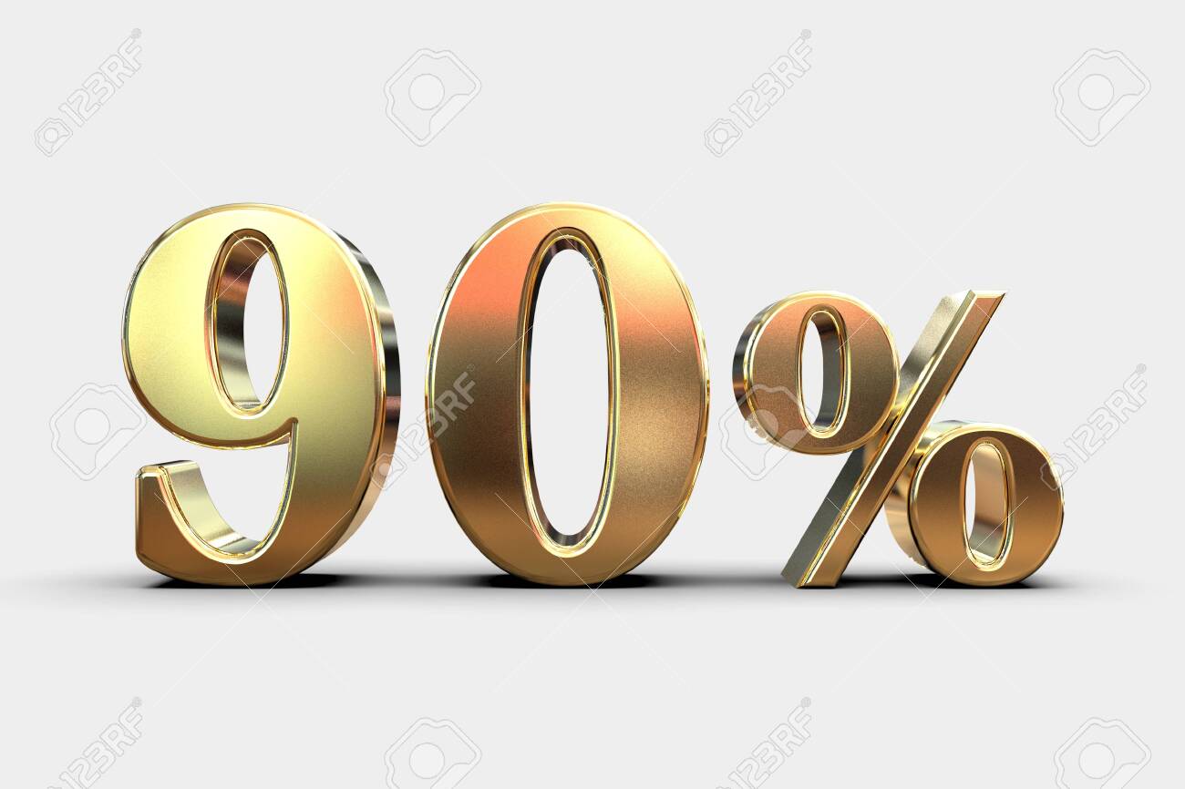 Gold Sale 90 Gold Percent Off Discount Sign Sale Banner Template Stock Photo Picture And Royalty Free Image Image