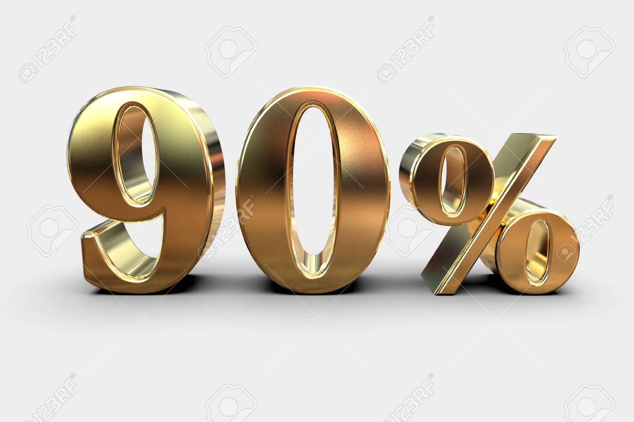 Gold Sale 90 Gold Percent Off Discount Sign Sale Banner Template Stock Photo Picture And Royalty Free Image Image