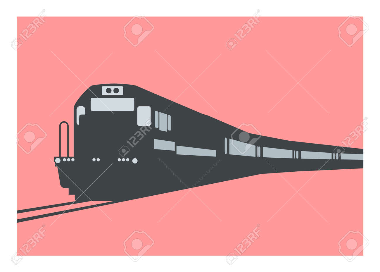 Short Hood Locomotive Pulling Passenger Train Silhouette. Simple Flat  Illustration. Royalty Free SVG, Cliparts, Vectors, and Stock Illustration.  Image 171025525., image size:1300x930